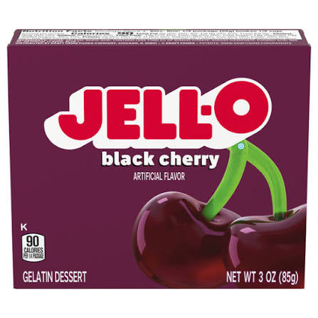 Jello Gelatin Black Cherry Powder 3oz (85g)