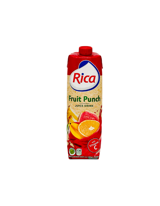 Rica Fruit Punch Juice Drink 33.8oz (1Liter)