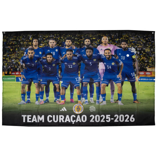FFK Curacao vlag - MET SPELERS (100cm x 150cm)