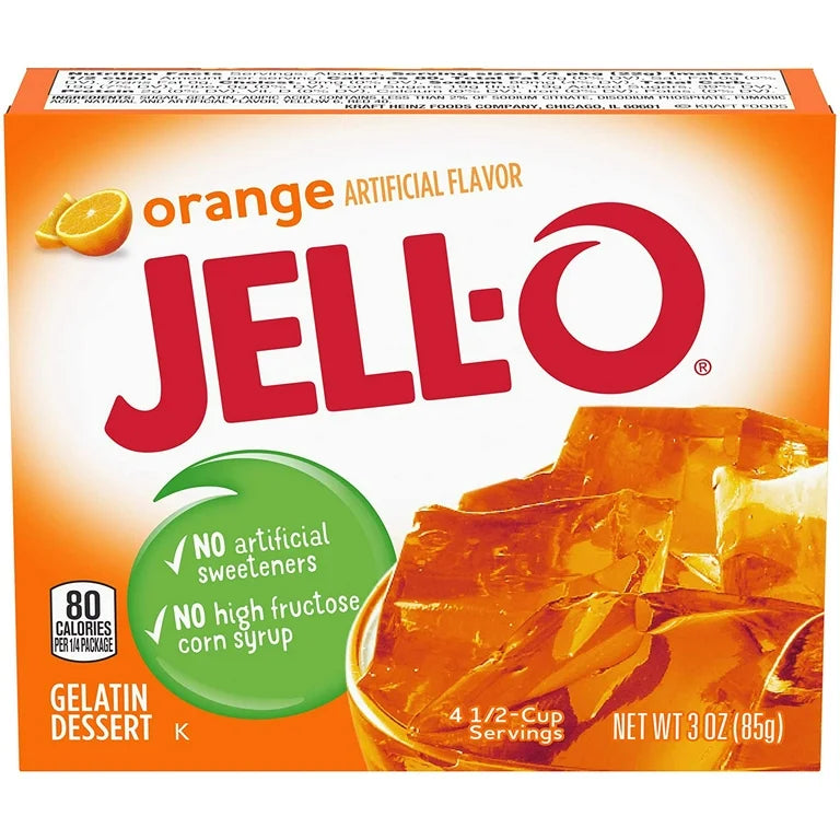 Jello Gelatin Orange Powder 3oz (85g)