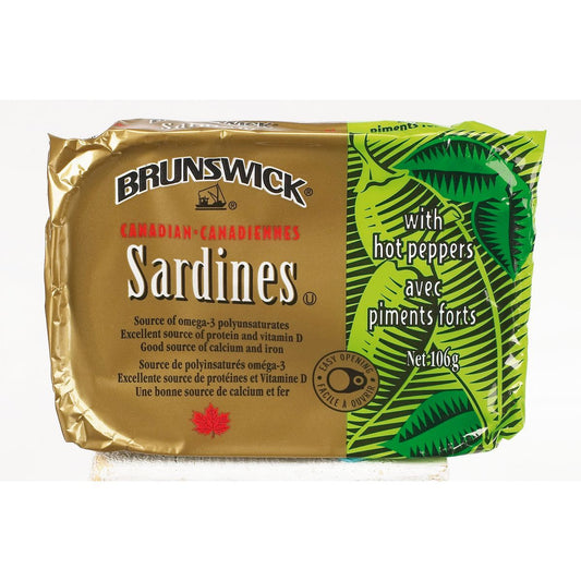 Sardinas Brunswick con pimientos picantes 3.7oz (106g)