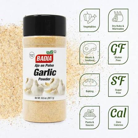 Ajo en polvo Badia 10.5oz (297.7g)