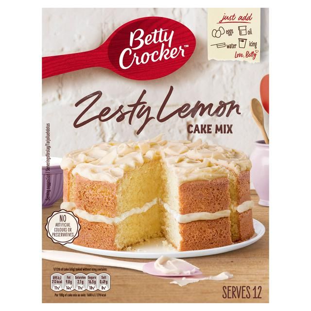 Mezcla para pastel de limón Zesty de Betty Crocker, 15 oz (425 g)