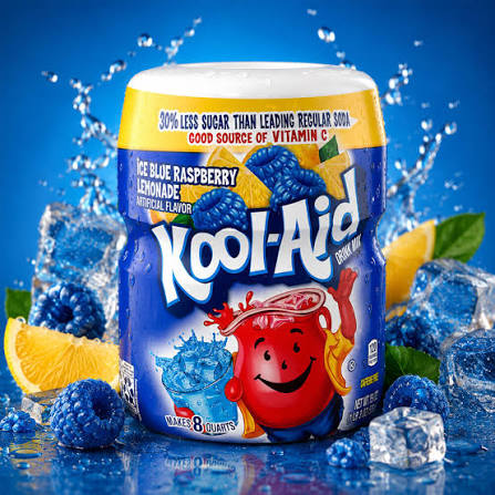 Kool-Aid en polvo - Limonada de frambuesa azul hielo 20oz (567g)