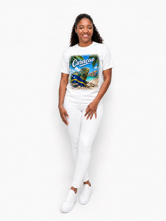 Curaçao T-shirt met korte mouwen - (Shirt 4)