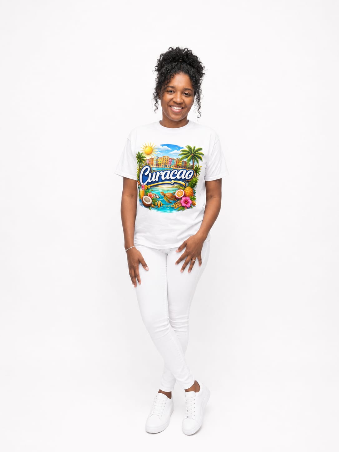 Curaçao T-shirt met korte mouwen - (Shirt 5)