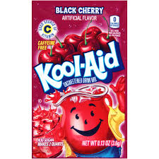 Kool-Aid Black Cherry sobre 0.14oz (3.9g)