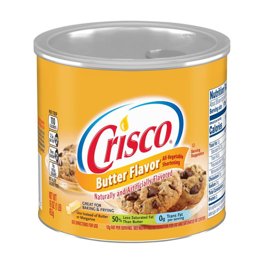 Manteca Crisco sabor mantequilla 453 g (16 oz)