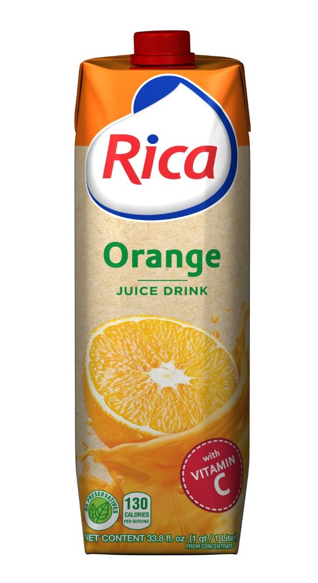 Rica Orange Juice Drink 33.8oz (1Liter)