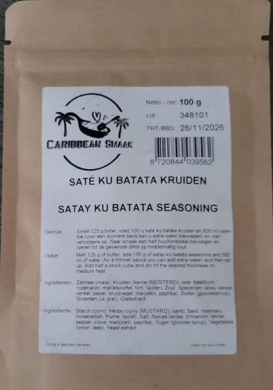 Antilliaanse Chinees Sate ku Batata Saus 100g (genoeg voor 1 liter saus)